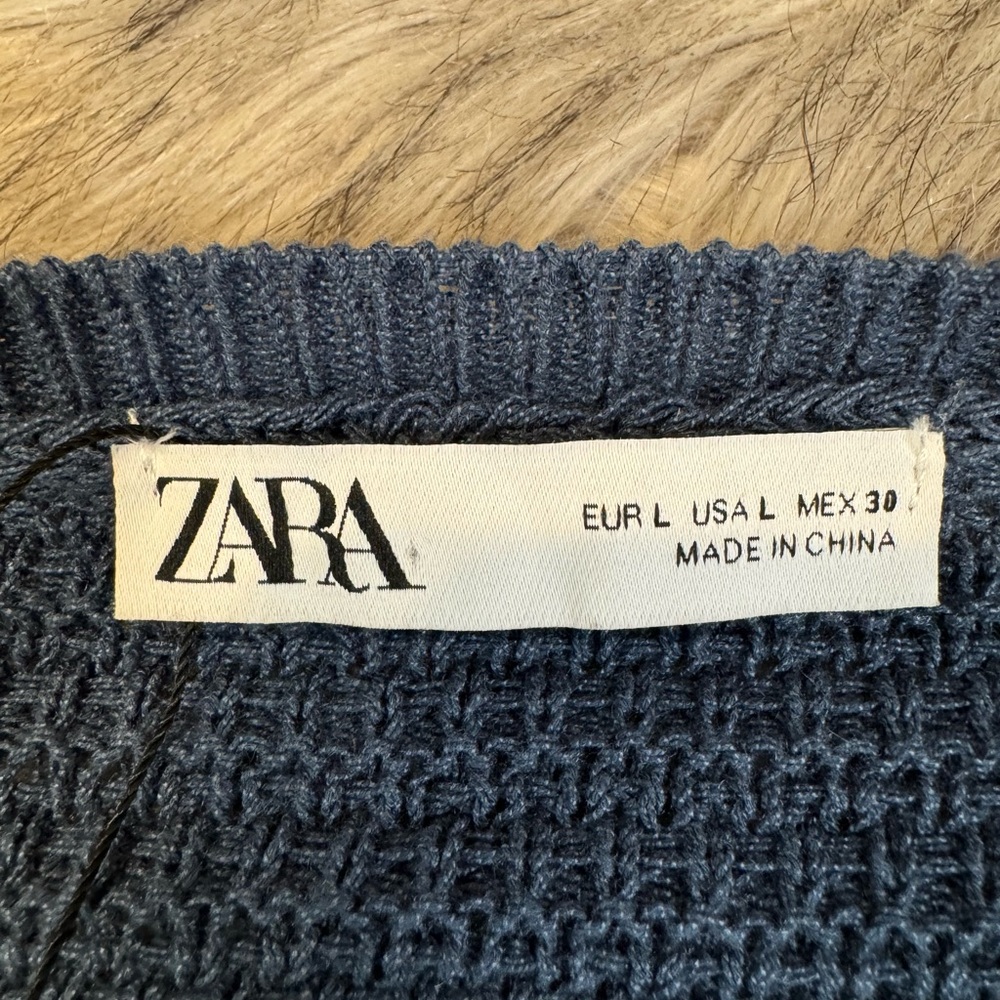 NWT Zara Crop Sweater. Size Large - Picture 2 of 11